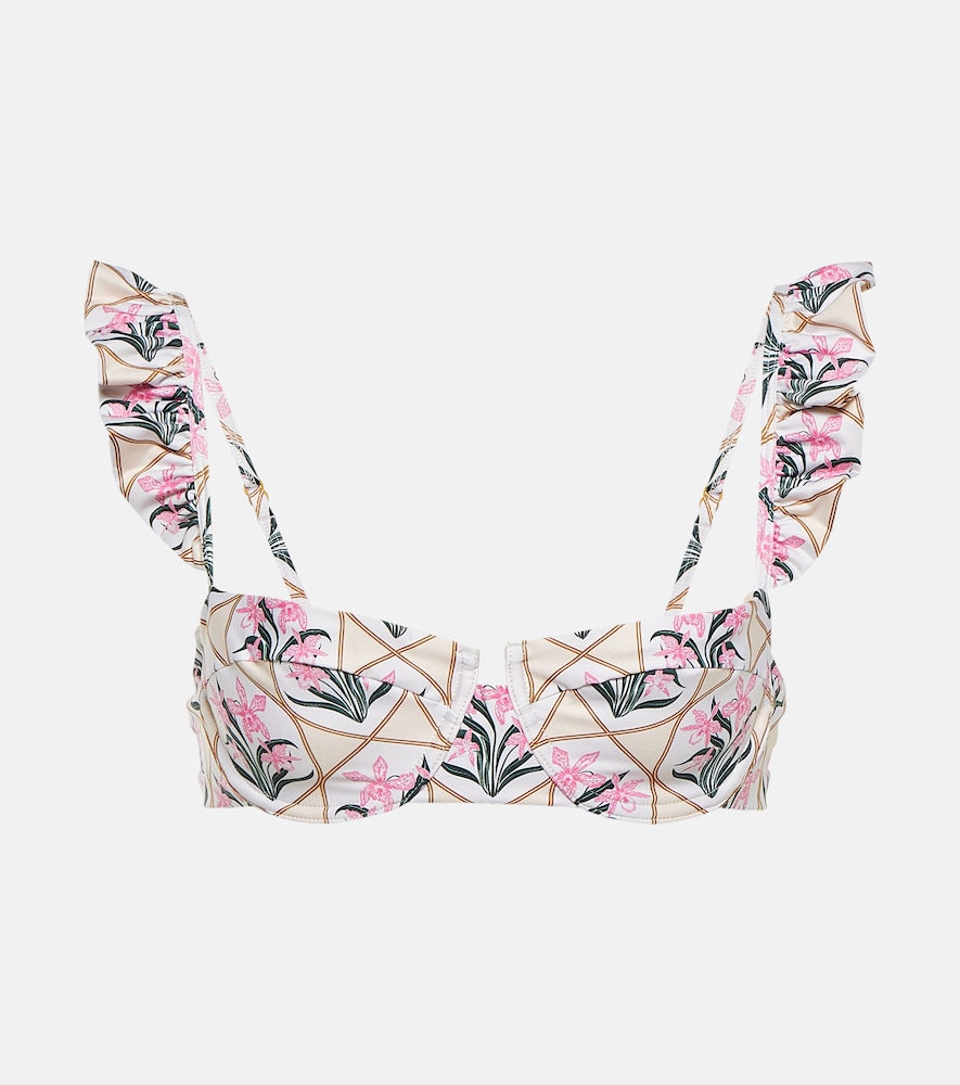 Kiwi Orquidea floral bikini top