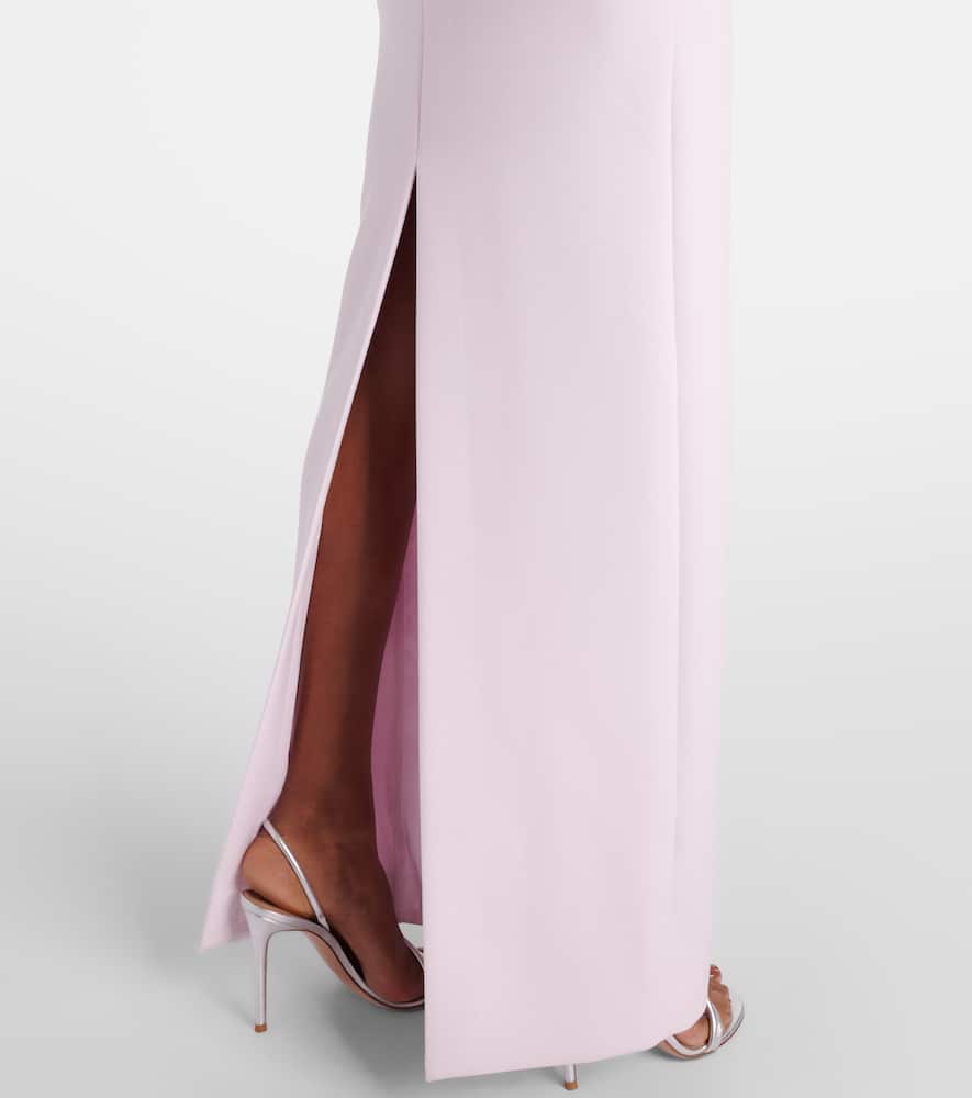 Roland Mouret Floral-applique gathered gown