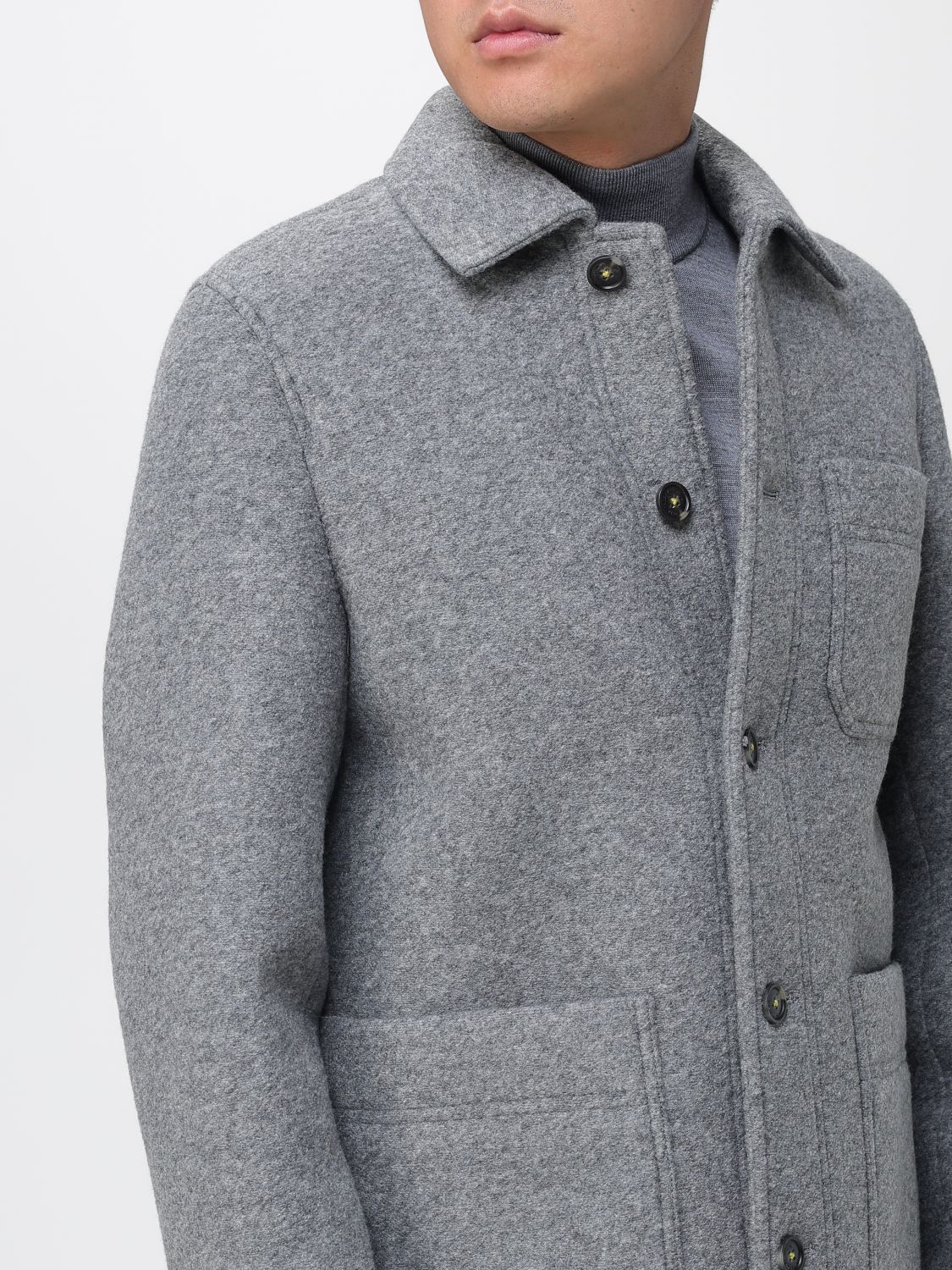 Coat Men color Grey