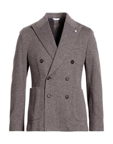 Man Blazer Blue Size 36 Cotton, Polyamide