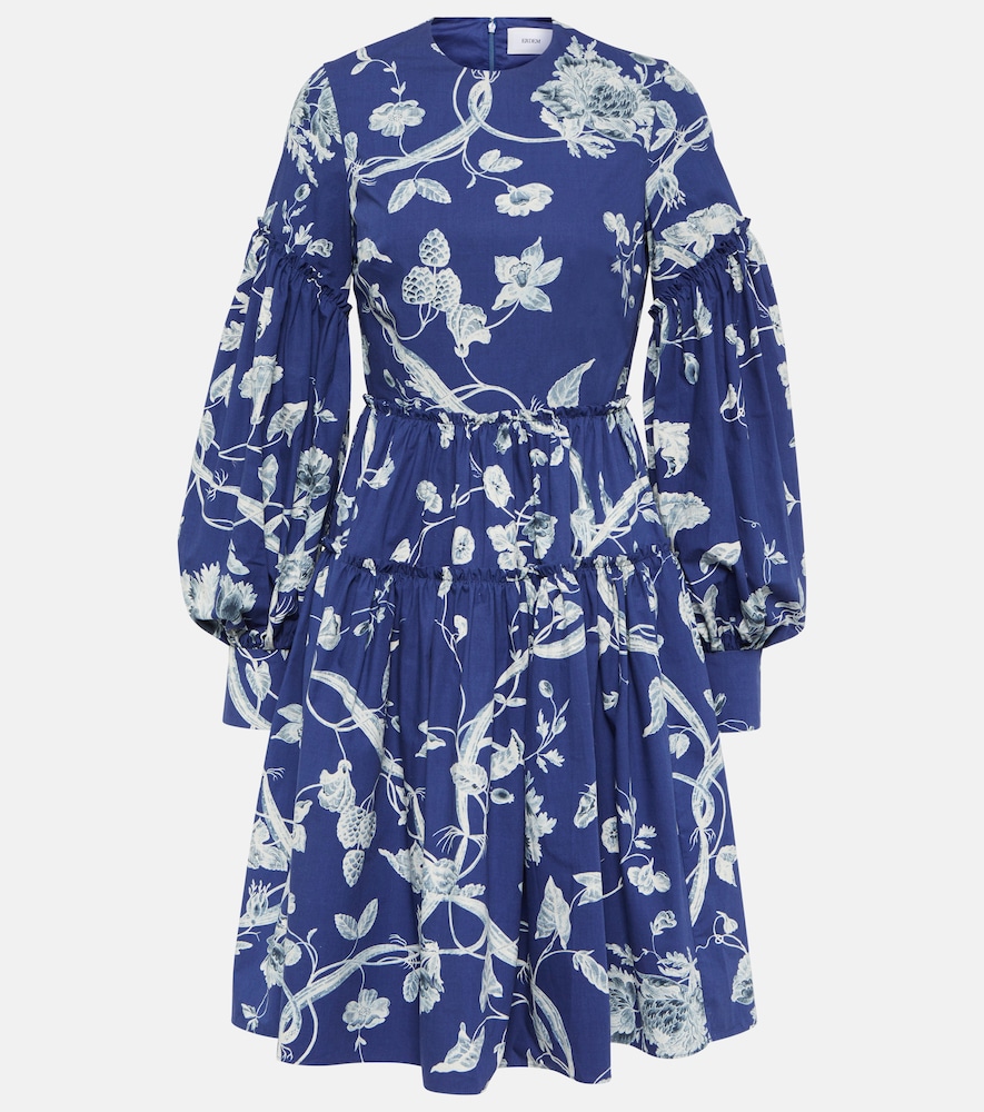 Floral cotton poplin minidress