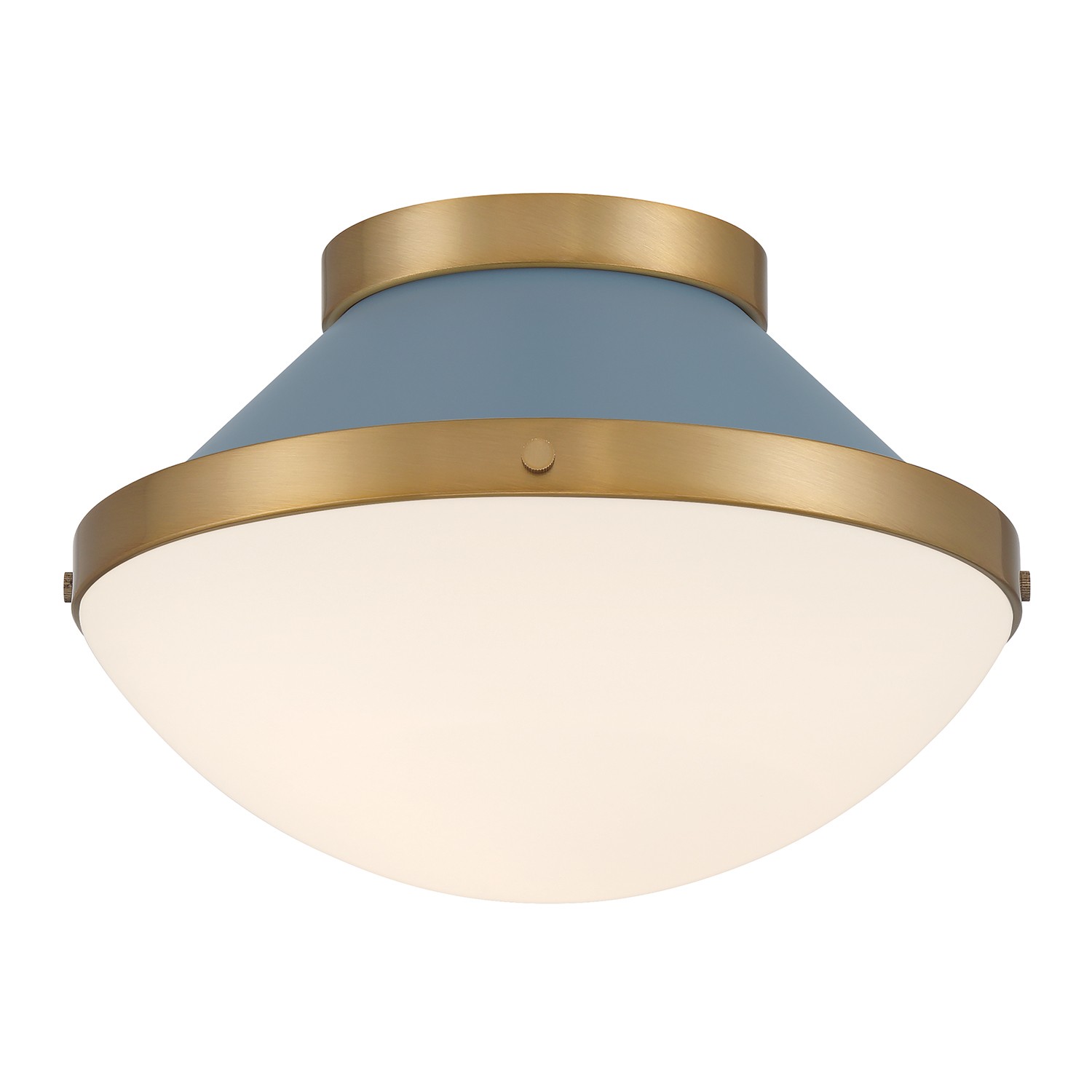 Vibrant Gold + Blue Flush Mount from the Xander Collection