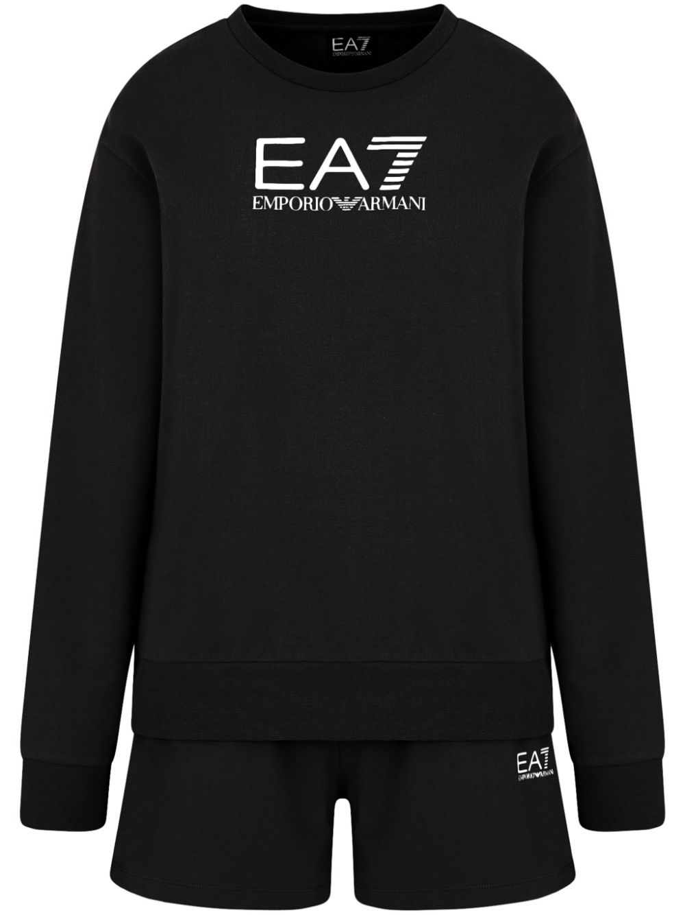 Logo-print track shorts - Black