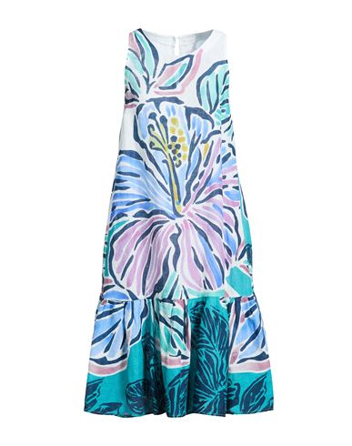 Woman Midi dress Blue Size 10 Linen