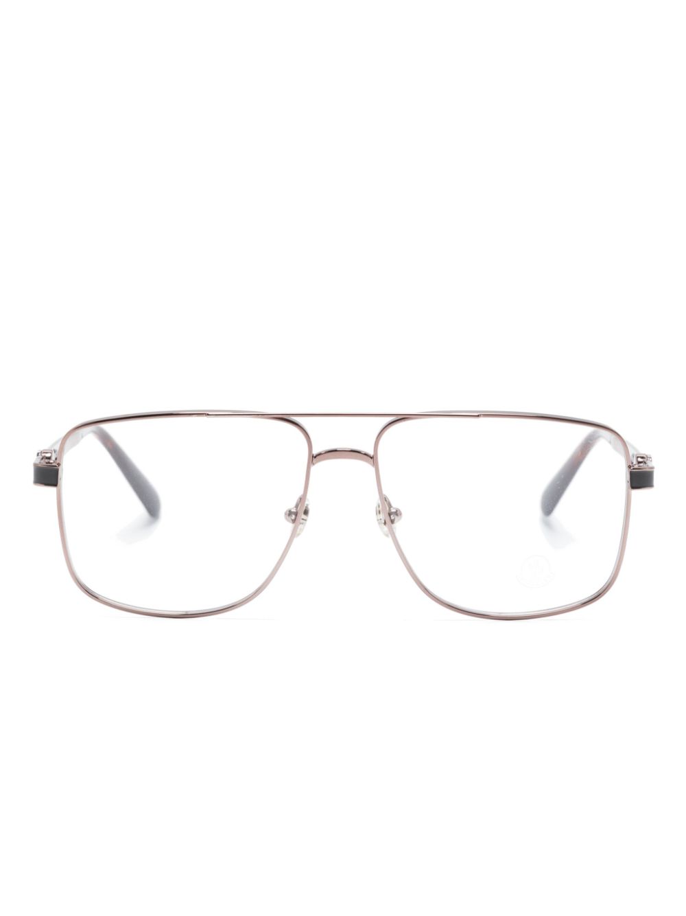 Logo-plaque navigator-frame glasses - Silver