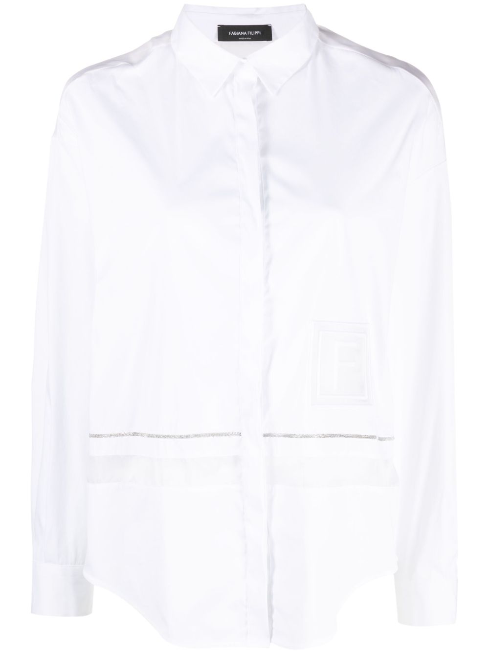 Logo-patch shirt - White