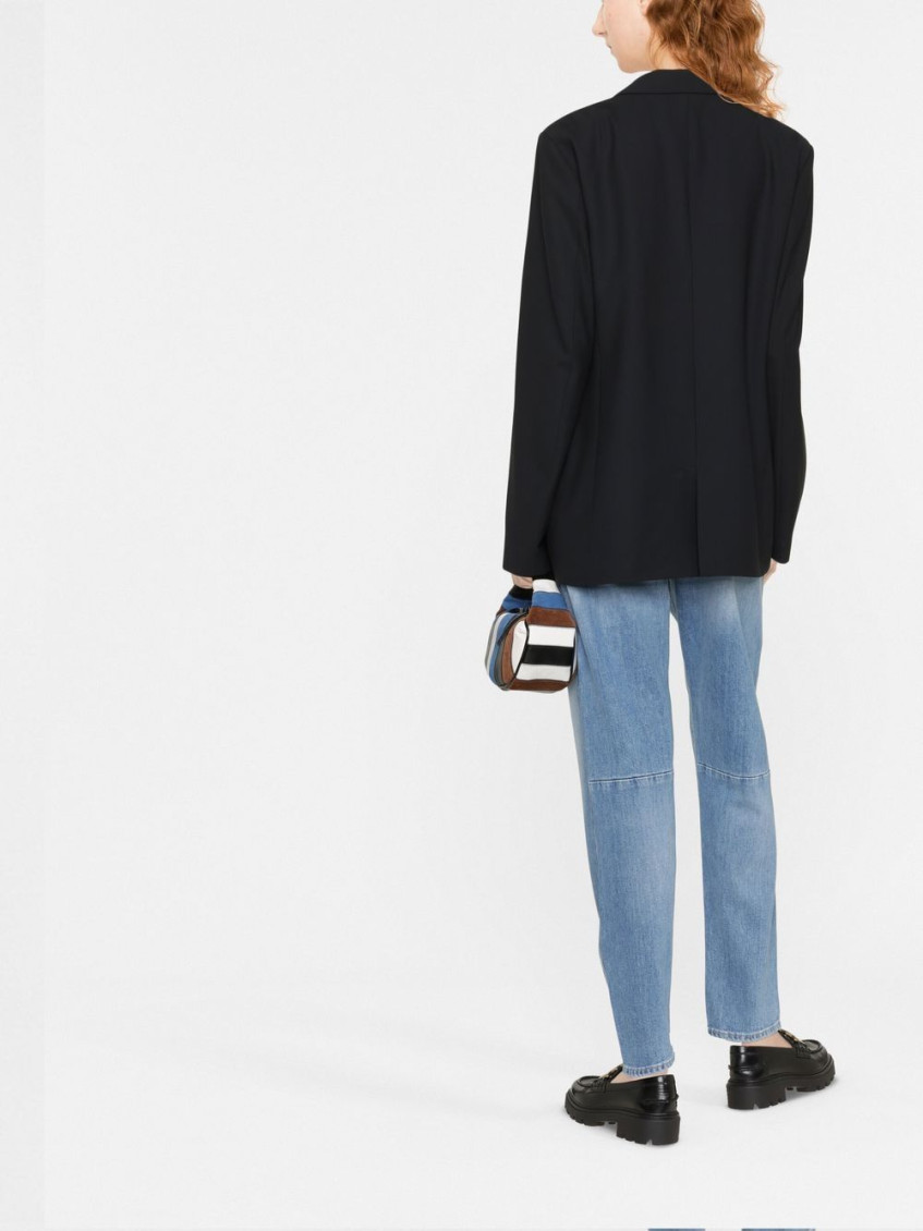 Wool Blend Single-Breasted Jacket