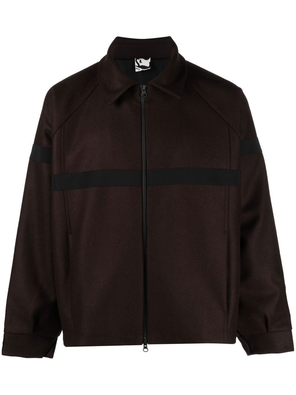 X Salomon zip-up shirt jacket - Brown