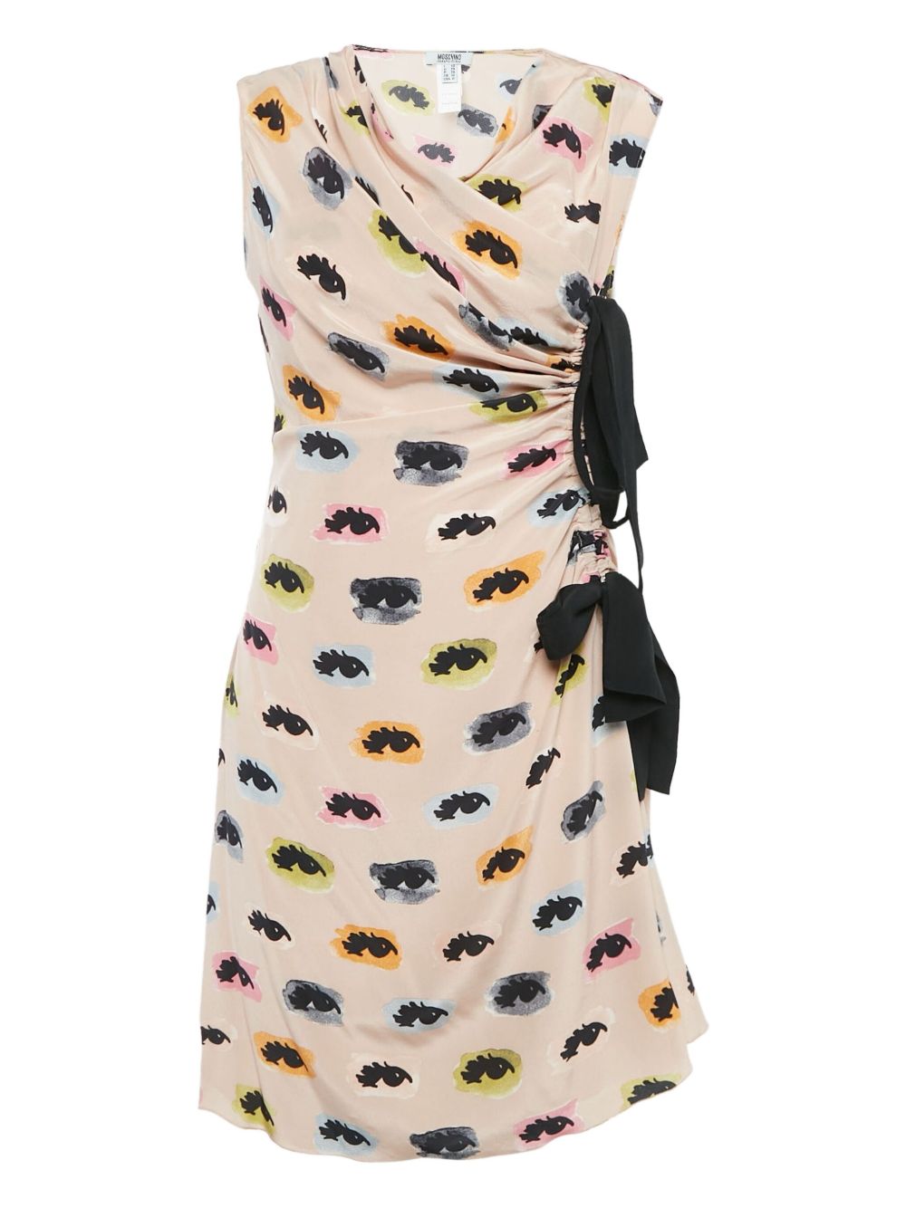 Ruched eye-print dress - Pink