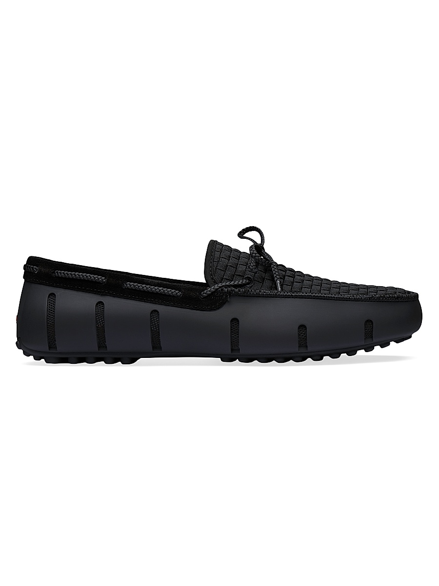 Men's Woven Driving Loafers - Black