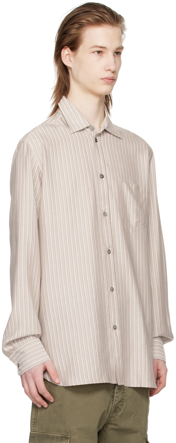 Golden Goose Purple & Gray Stripe Shirt