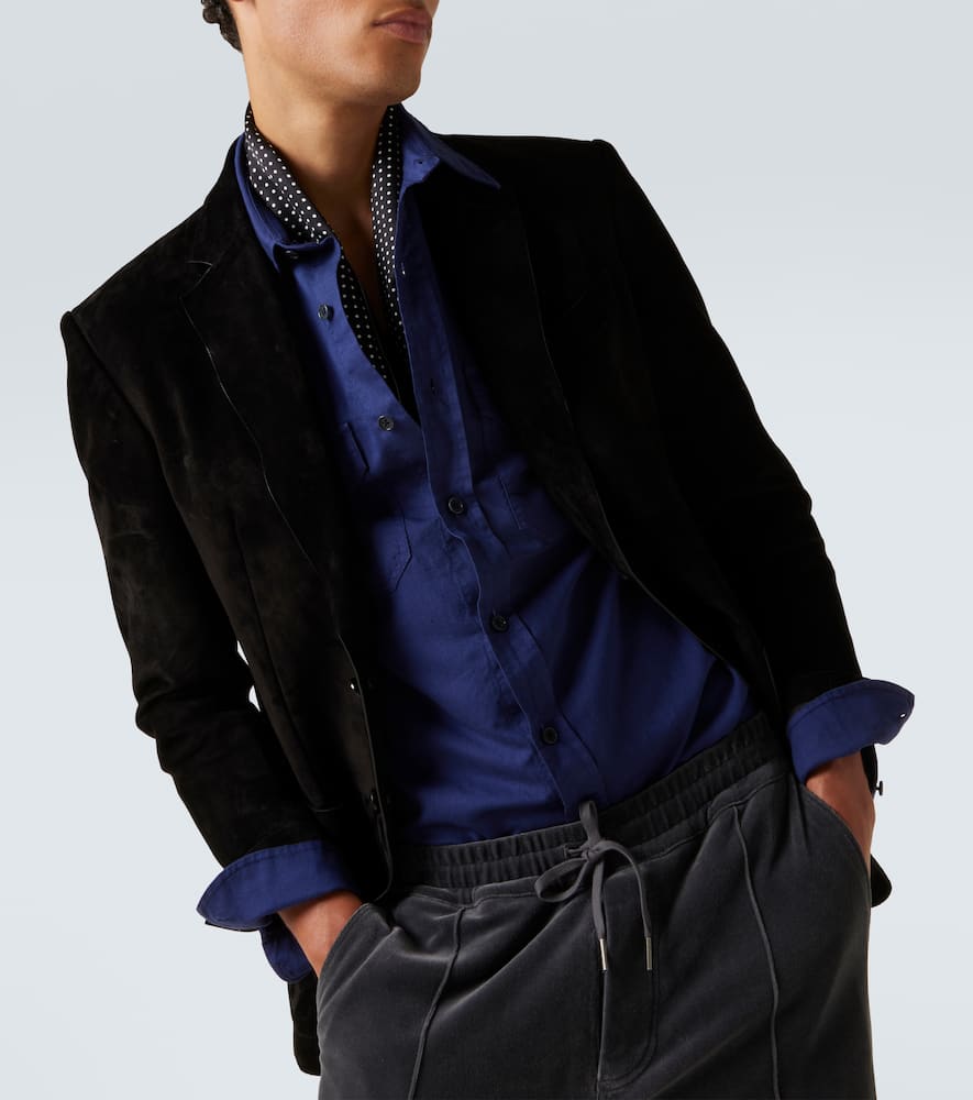 Cotton and linen drill shirt