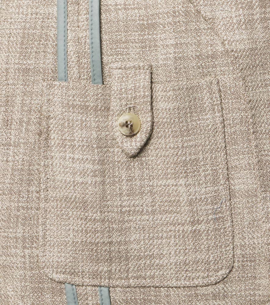 Cotton, wool, and silk blazer
