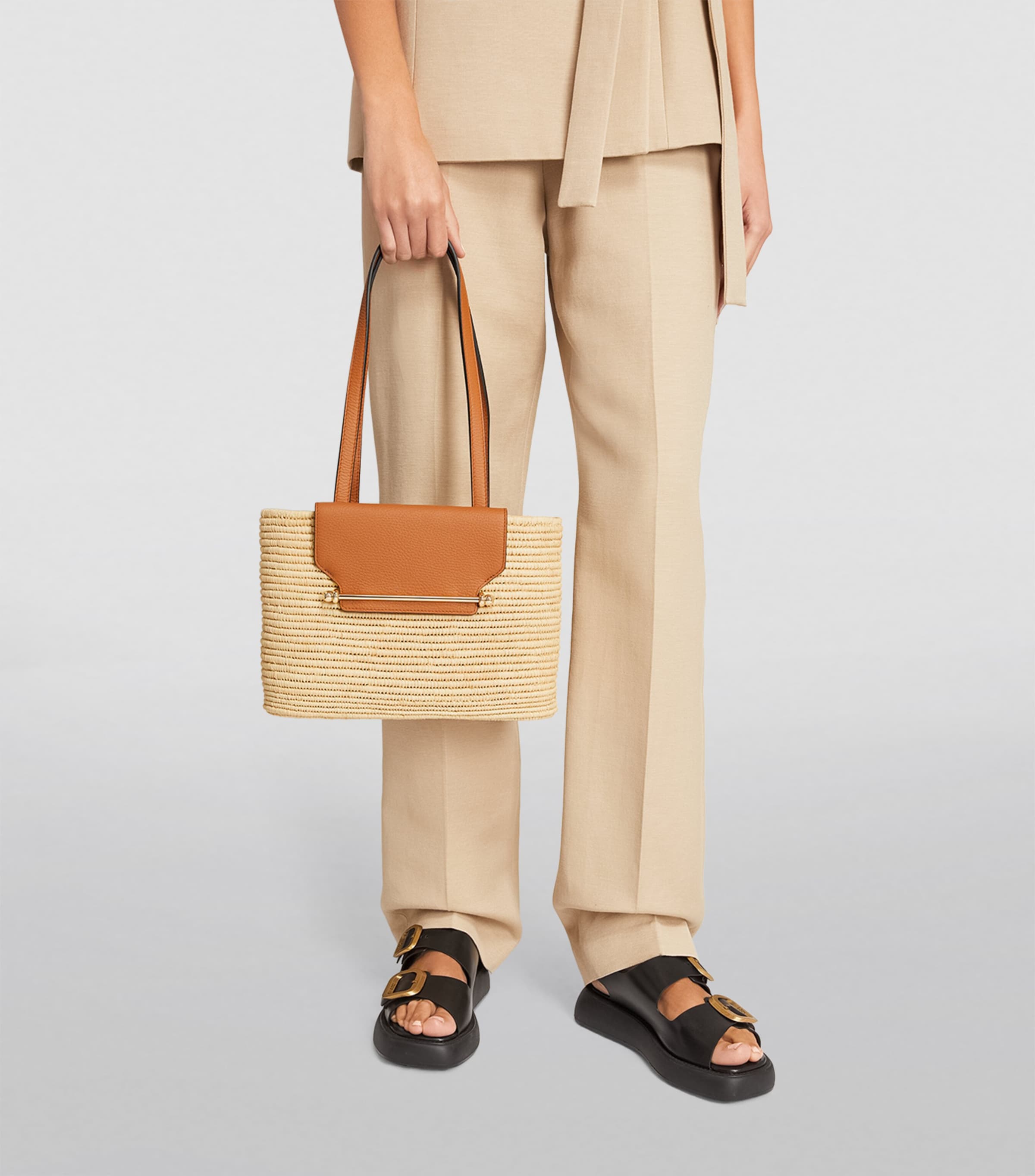 Raffia Basket Tote Bag