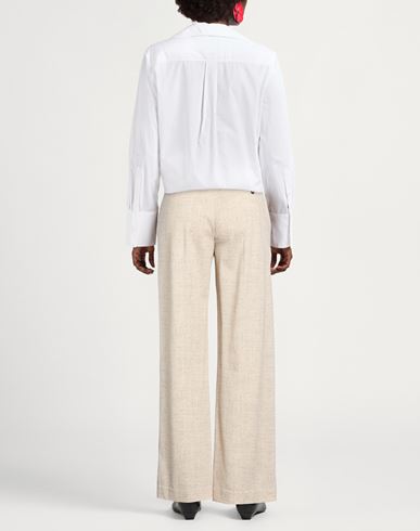 Woman Pants Khaki Size 2 Cotton, Elastane