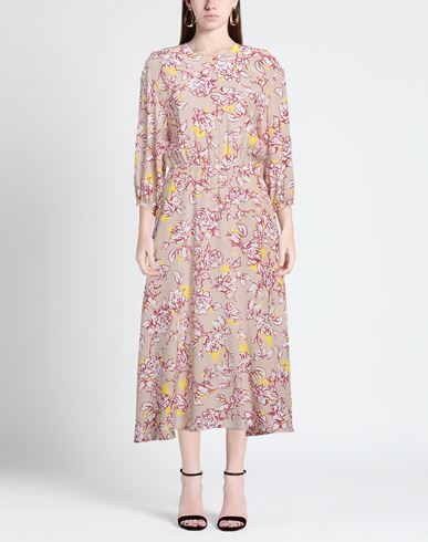Liviana Conti Woman Maxi dress Light brown Size 6 Acetate, Silk