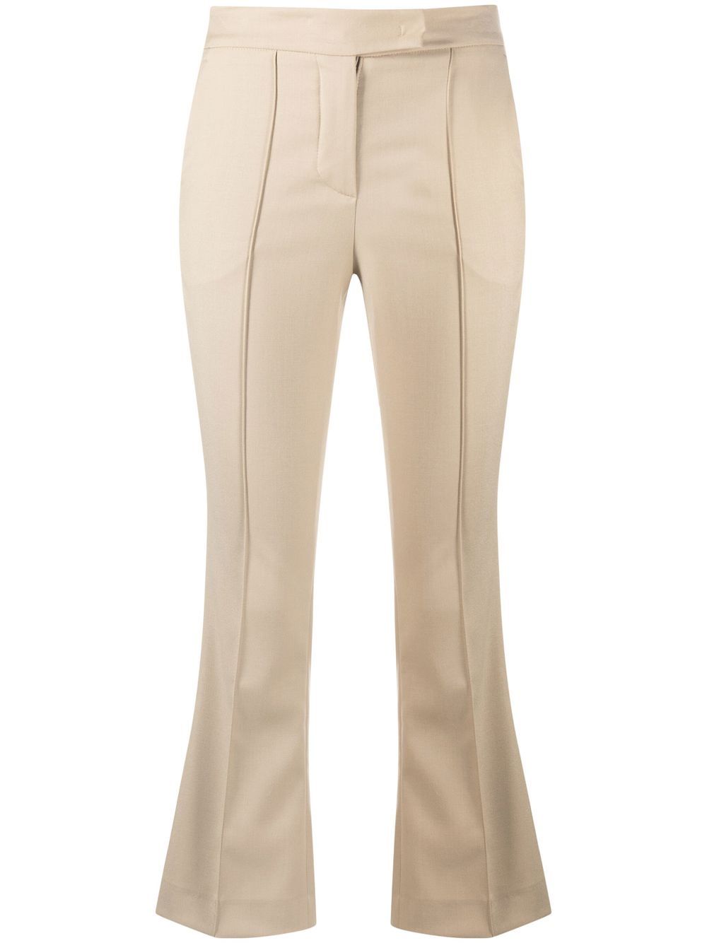 Portula pintuck-detail cropped trousers - Black