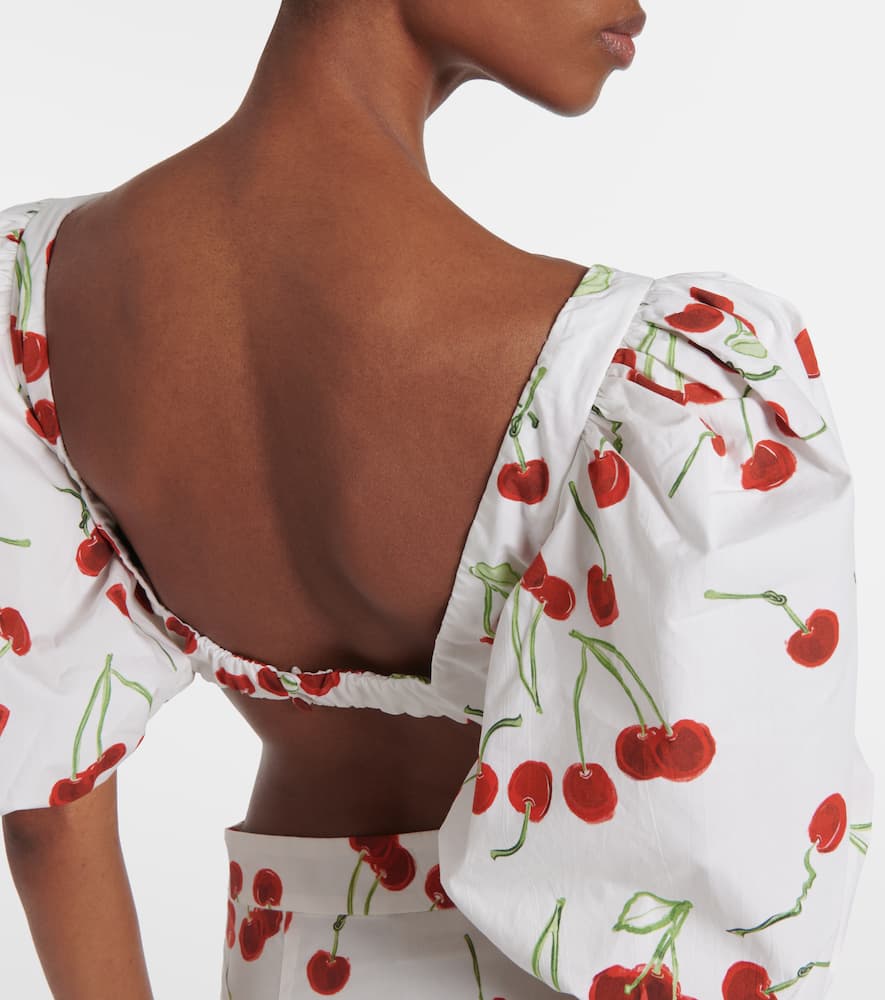 Adriana Degreas Printed cotton bandeau top