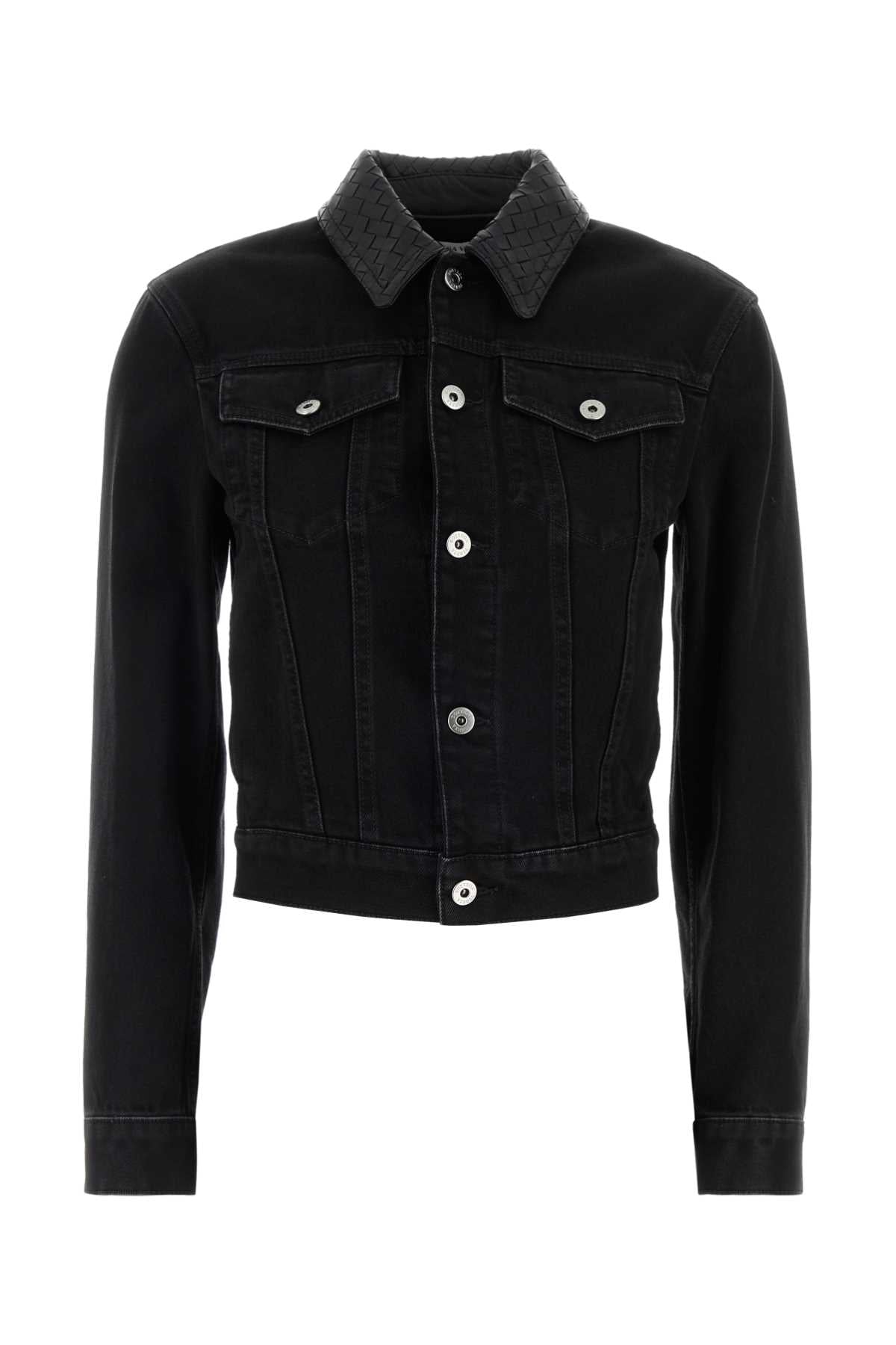 Cotton Denim Jacket — Black