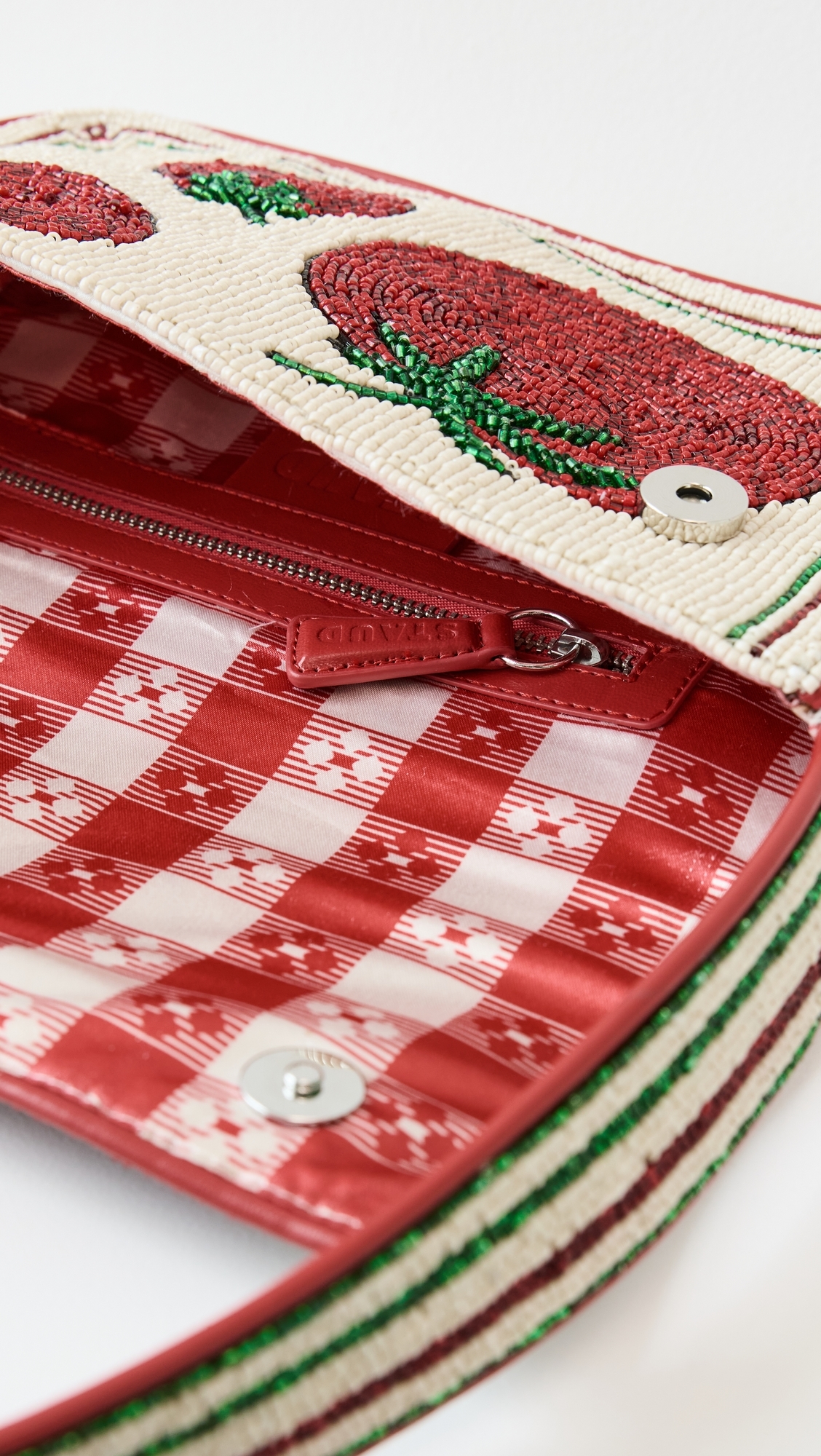 STAUD Tommy Beaded Bag Tomato One Size