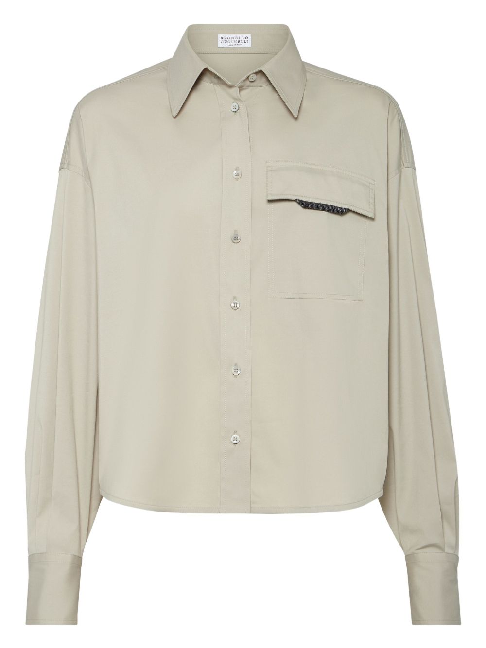 Brunello Cucinelli poplin shirt - Neutrals