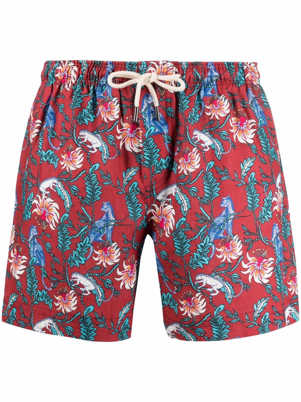 Malindi floral-print swimming shorts - Red