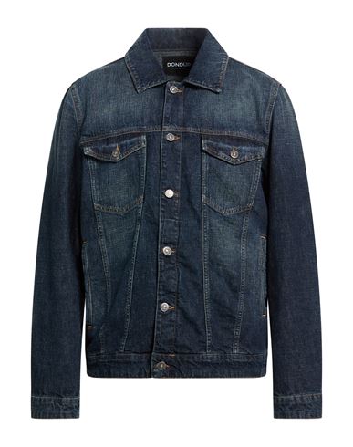Man Denim outerwear Blue Size 42 Cotton