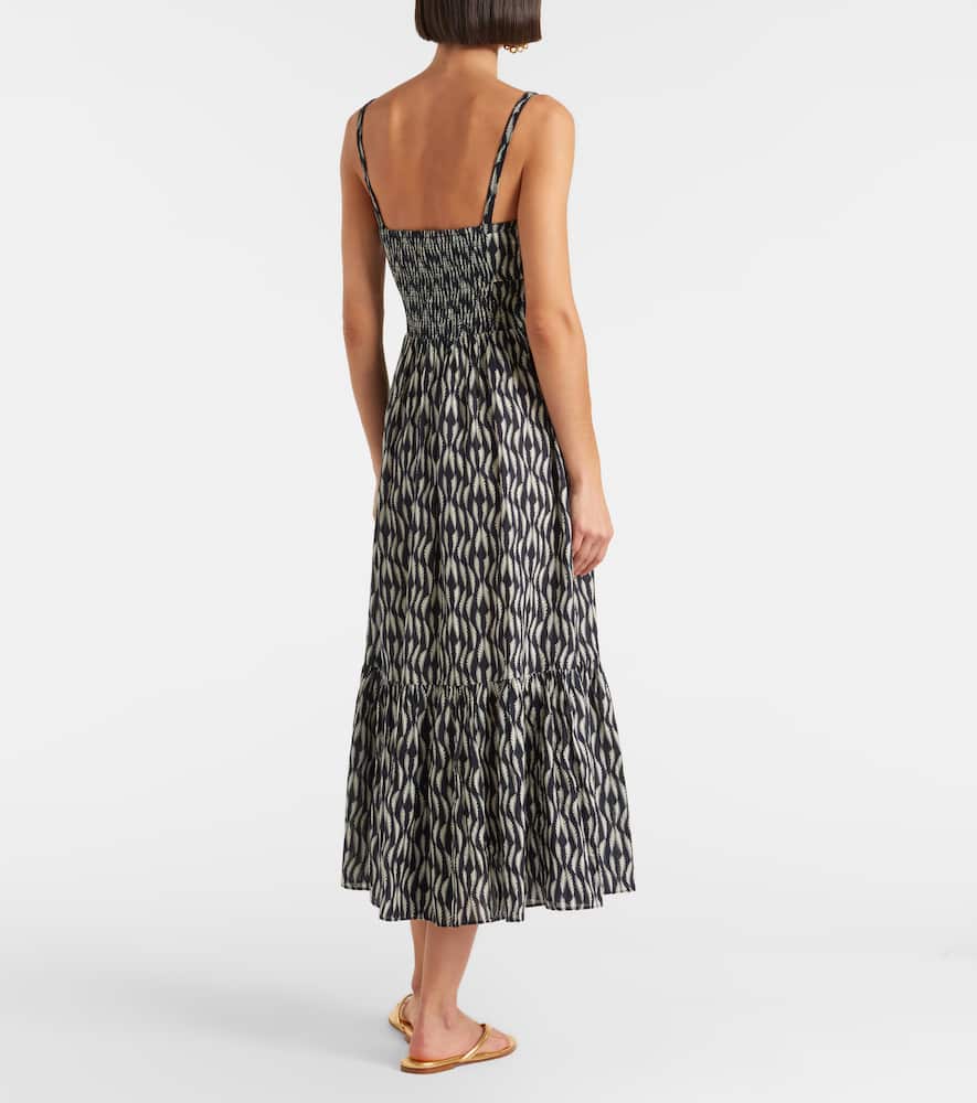 Nadine printed cotton-blend midi dress