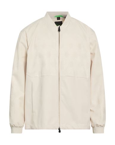 Man Jacket Beige Size L Polyamide
