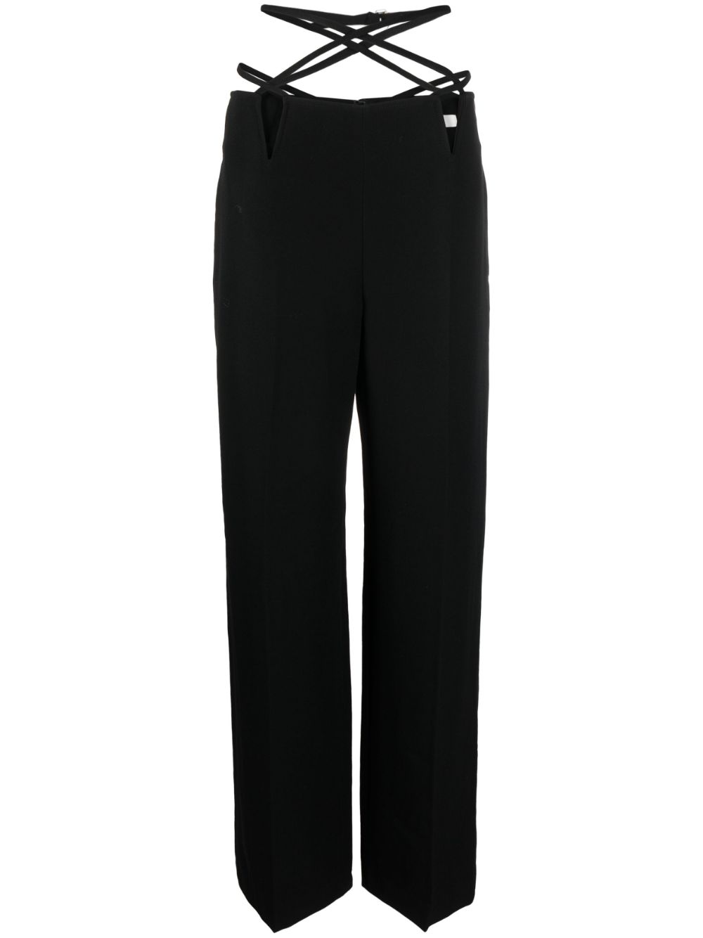 V-Wire straight-leg trousers - Black