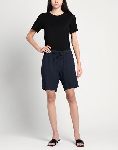 Woman Shorts & Bermuda Shorts Midnight blue Size 3 Linen, Viscose, Polyamide