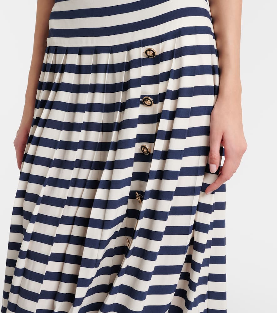 Lea striped midi skirt