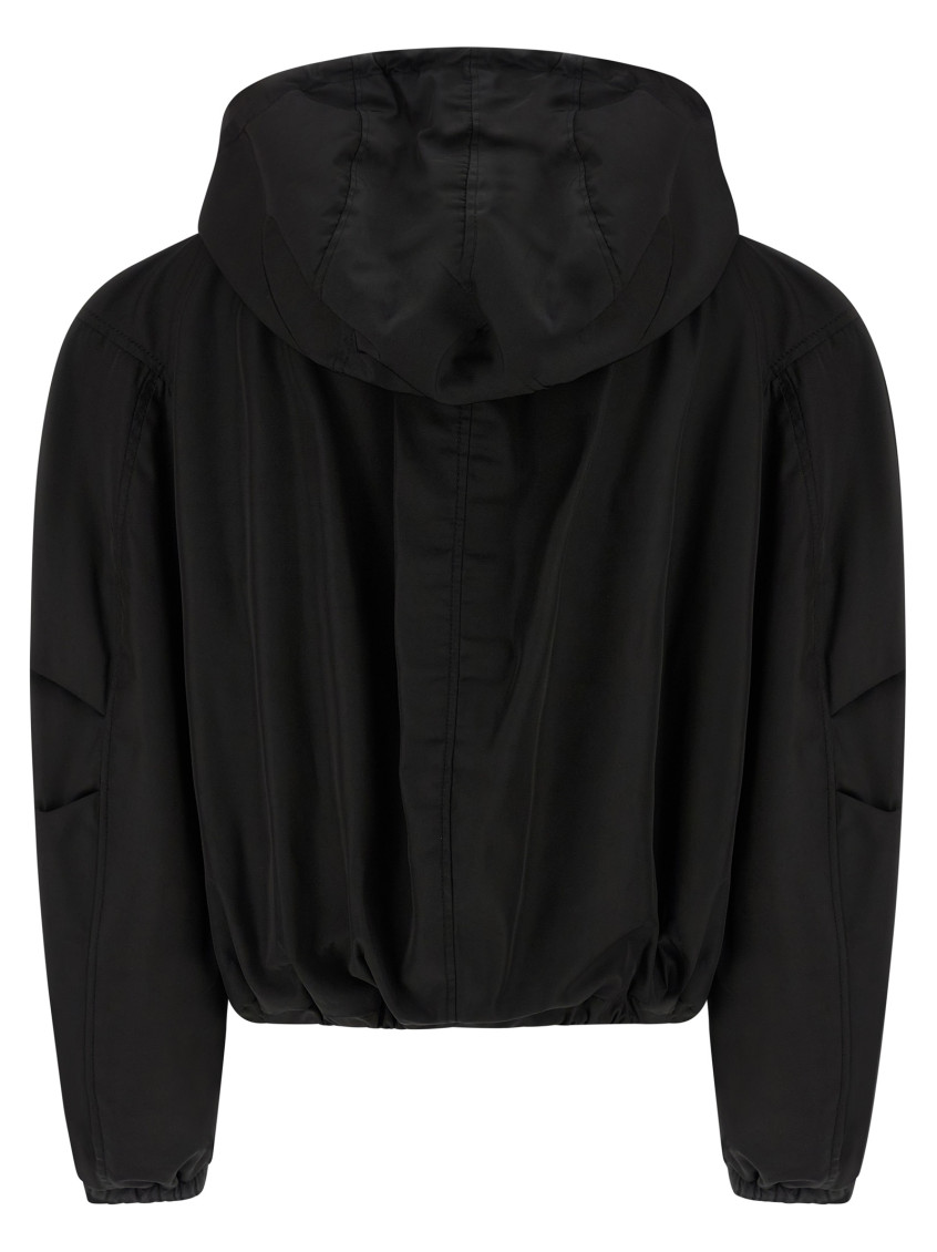 Maxi Hood Bomber Jacket Puffer Jackets Black