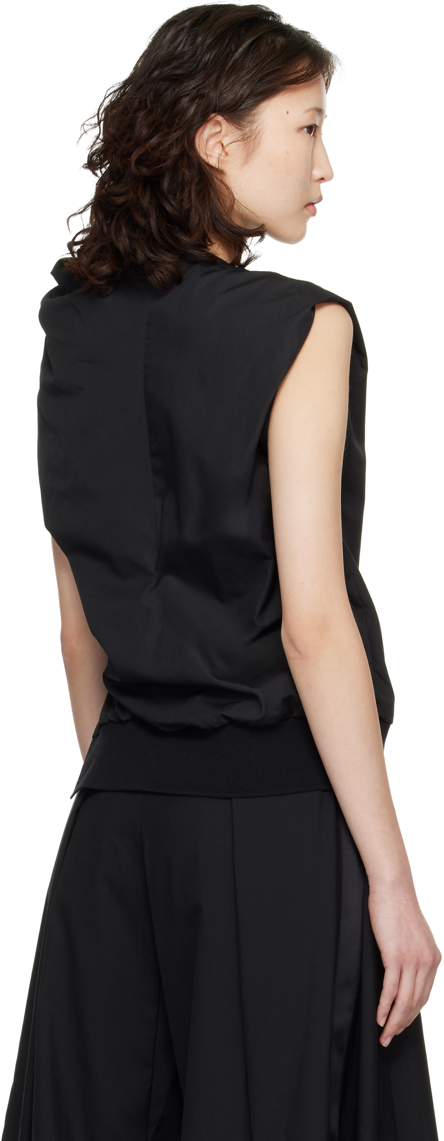 Black Poplin Blouse