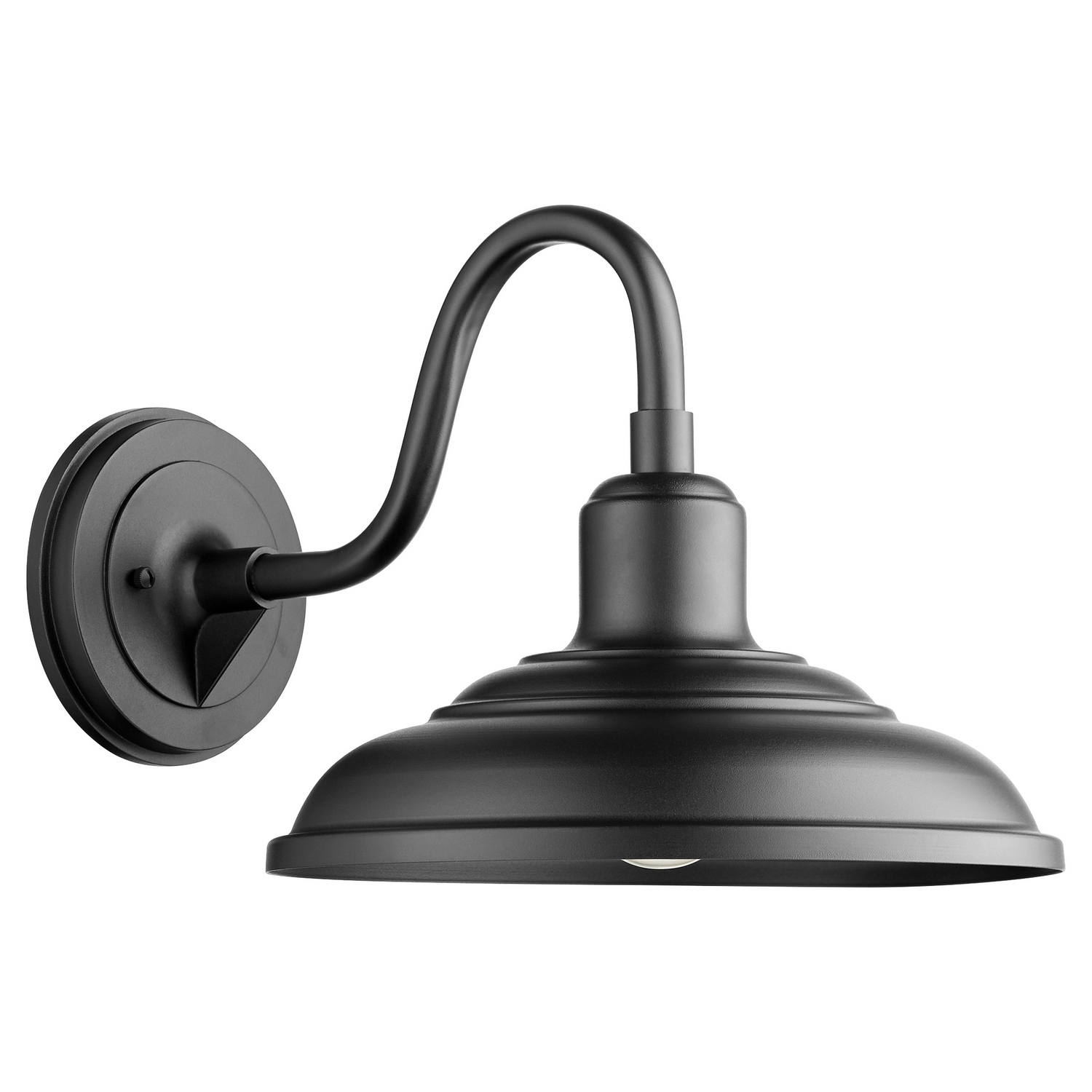 Textured Black One Light Wall Mount from the Extended Hood Lanterns Collection