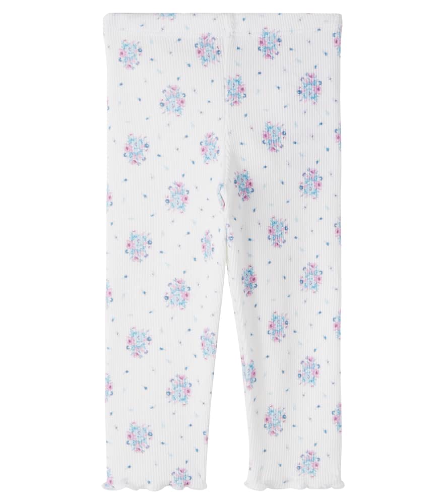Baby floral cotton-blend leggings