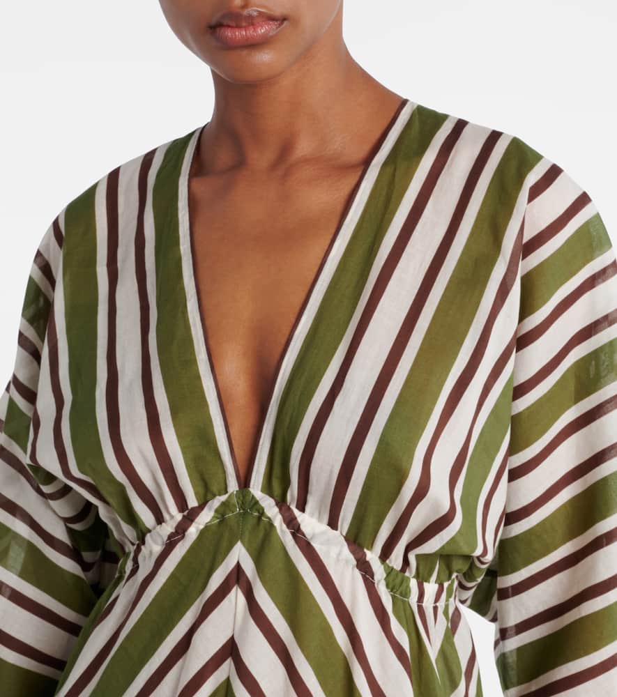 Summer striped cotton voile kaftan