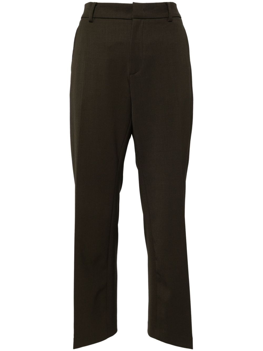Olive-green straight-leg trousers - Neutrals