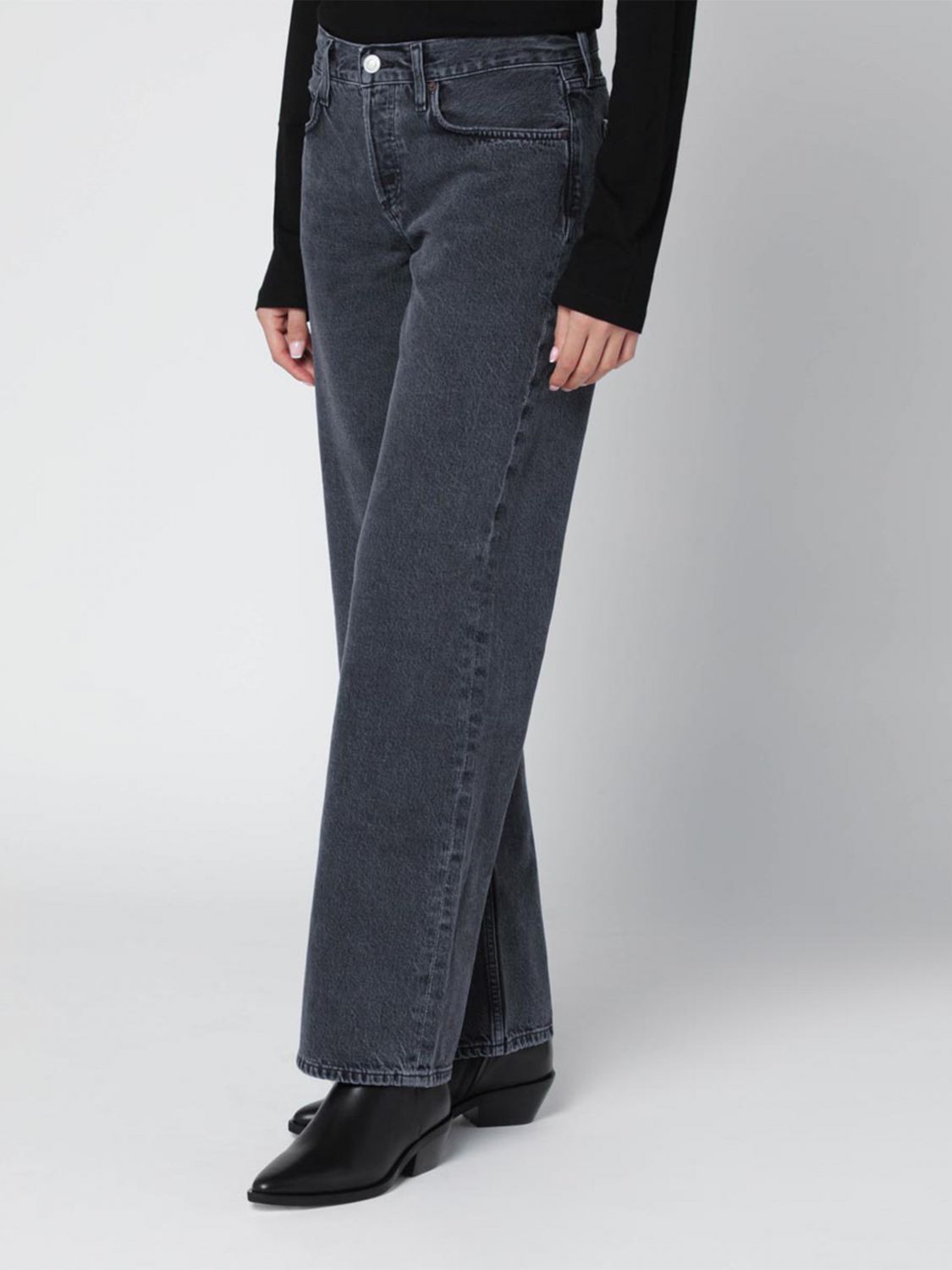 Jeans Woman color Charcoal