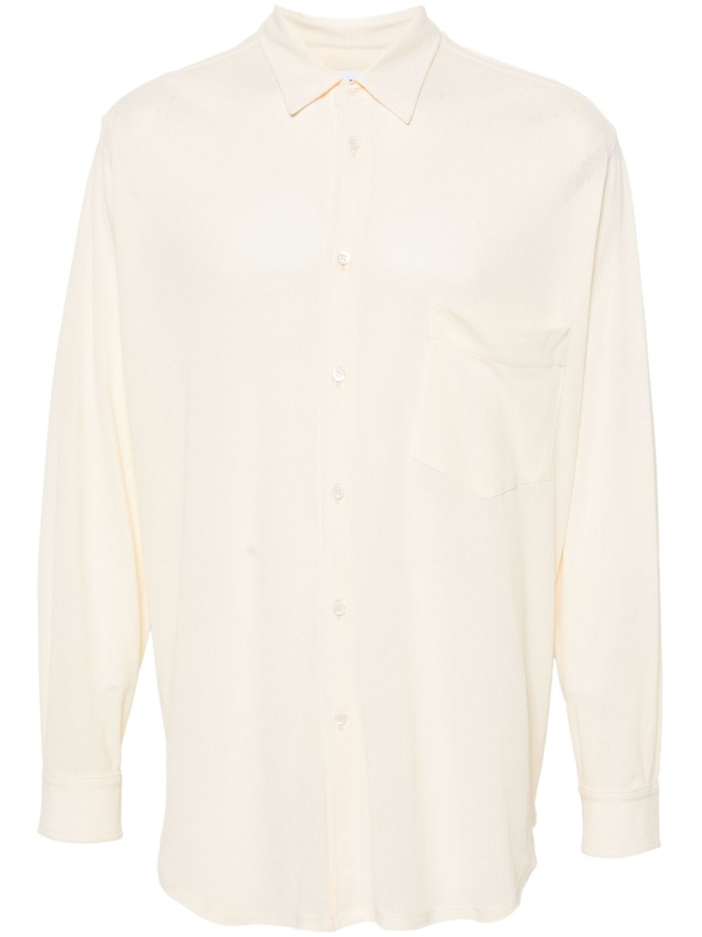 Intimo log-sleeve ribbed shirt - Neutrals
