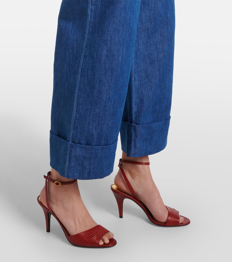 High-rise wide-leg jeans