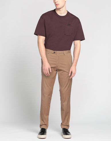 Man Pants Camel Size 38 Cotton, Elastane