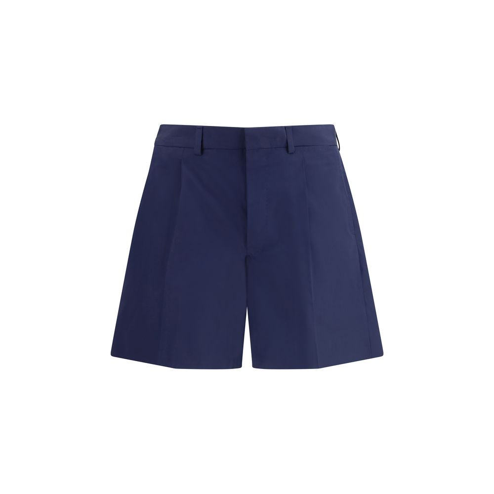 Cotton Bermuda Shorts — Blue