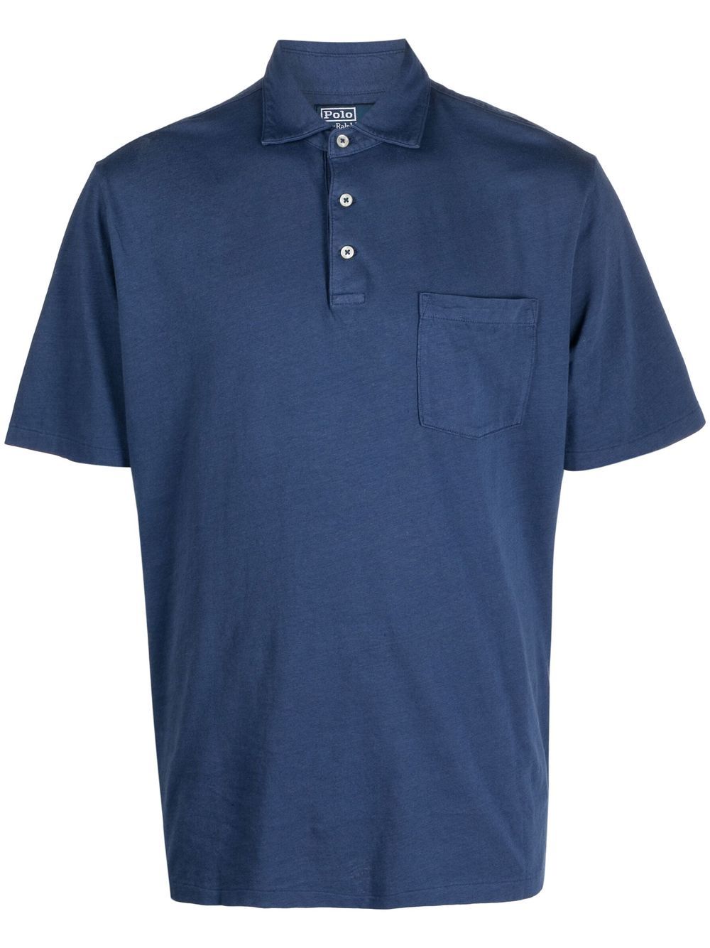Chest-pocket polo shirt - Blue