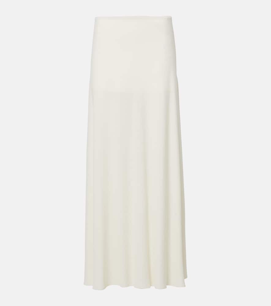 Crêpe midi skirt