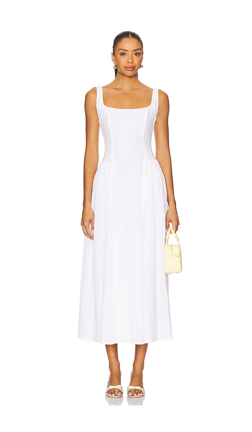MAJORELLE KLEID ESMARIE in White. Größe XS. Also in L, M, S