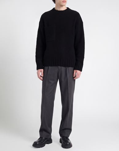 Man Sweater Black Size 40 Merino Wool