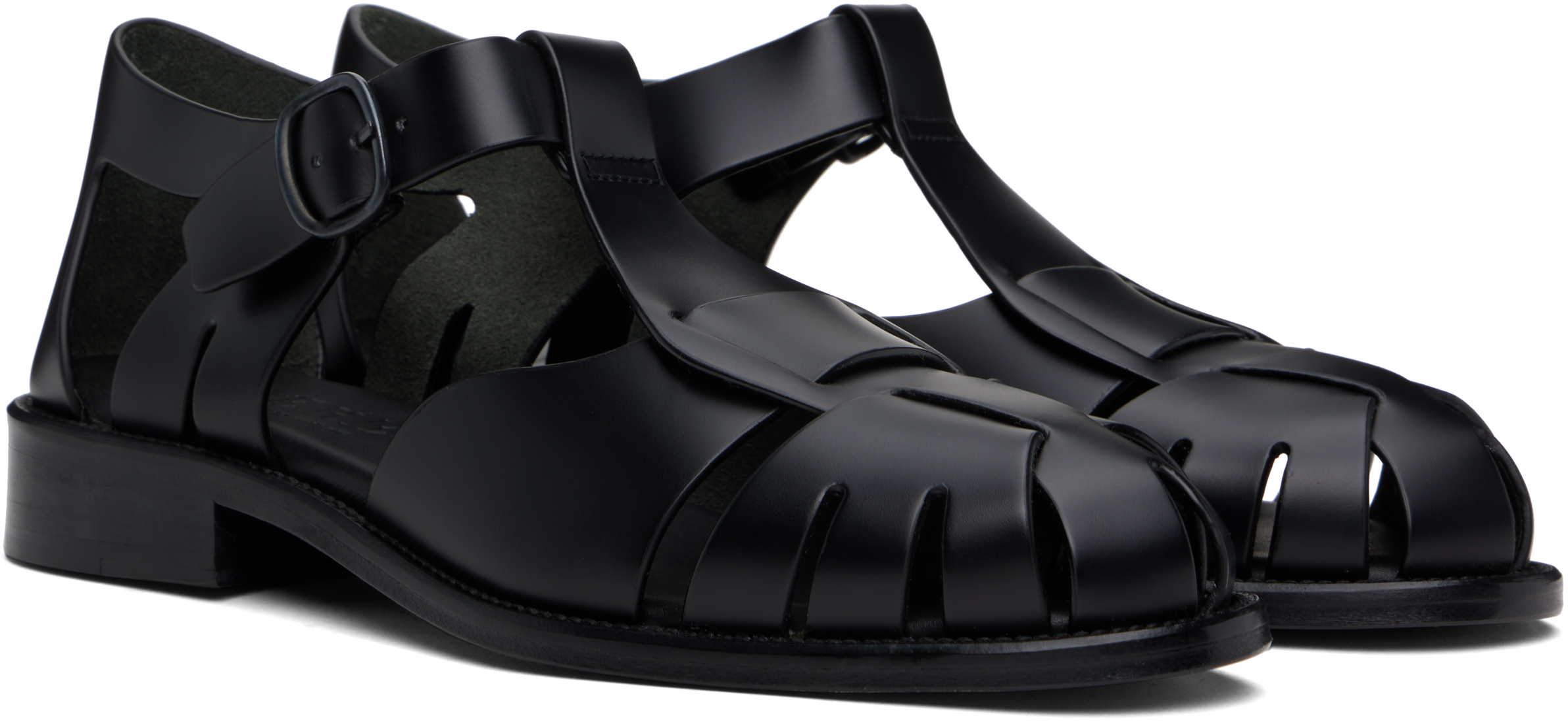 HEREU Black Pesca Sandals