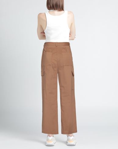 Woman Pants Camel Size 4 Cotton, Elastane