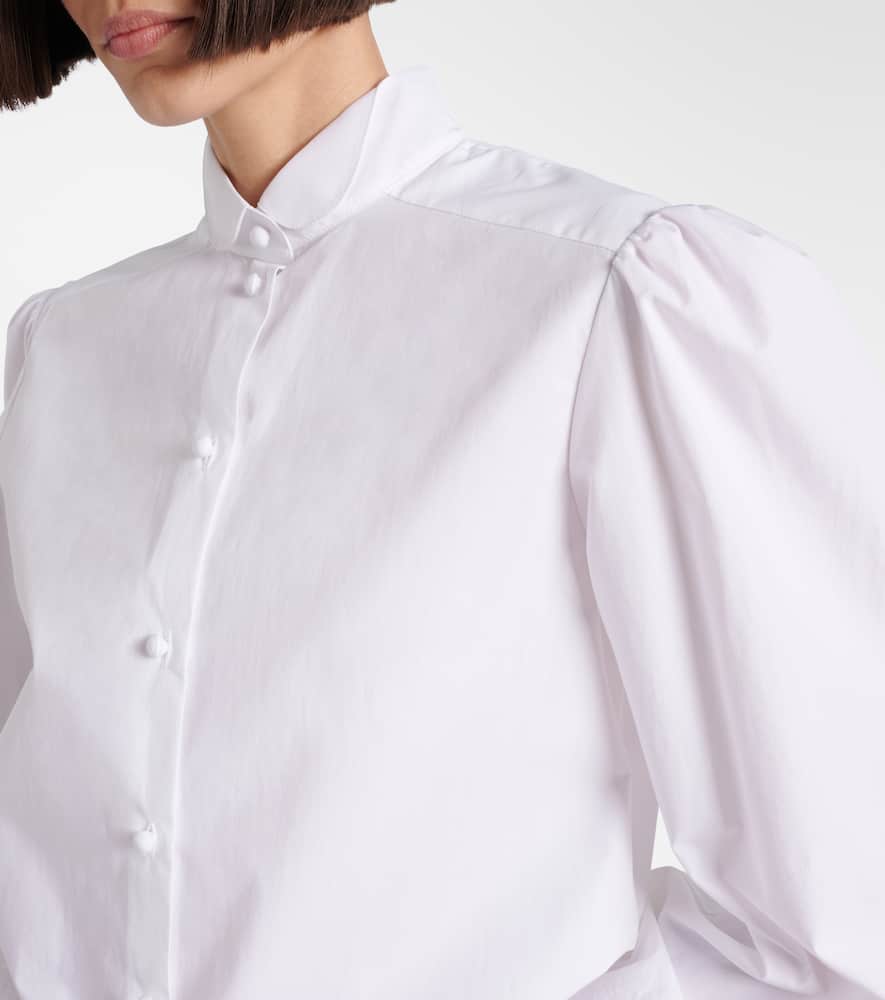 Embroidered cotton poplin blouse